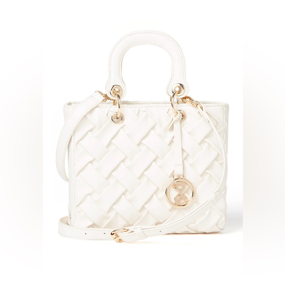 Sam & Libby White Woven Tote Bag